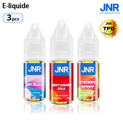 JNR E-Liquide Nic Salt 10ml 20mg – Pack de 3